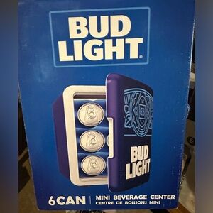 Brand new Bud light 6 can plug in small cooler